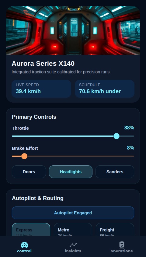 Train operator simulator