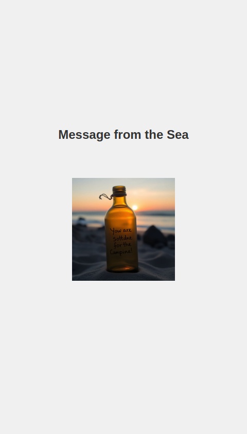 Message from the sea