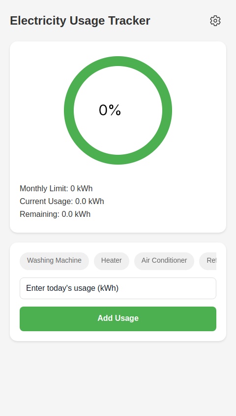 An app to notify me when my electricity usage is going higher than my limit