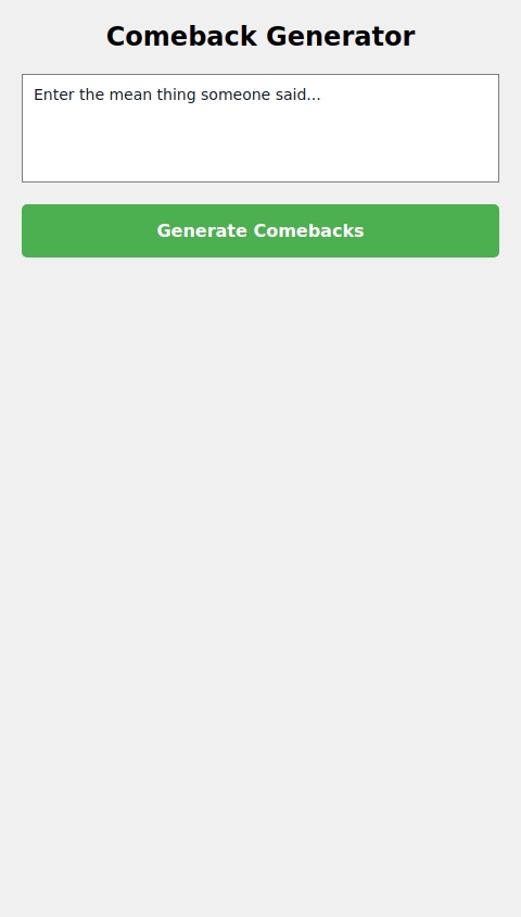 Comeback generator