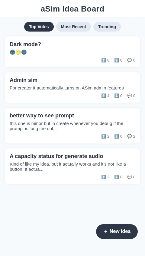 aSim Ideas