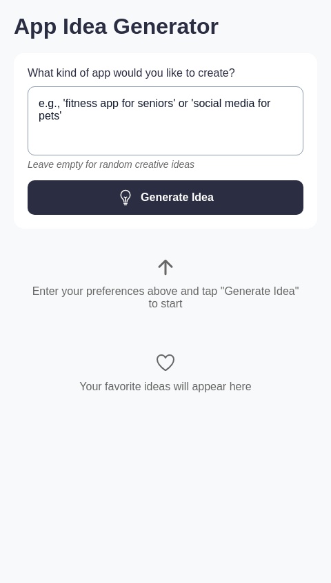 A app idea generator