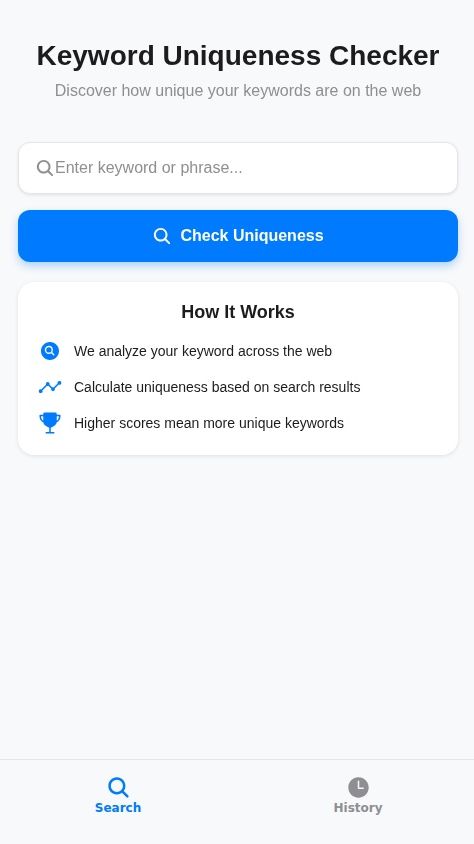 Keyword Uniqueness Gauge