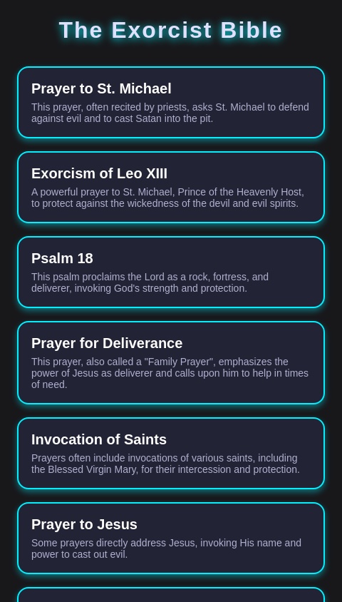 The Exorcist Bible