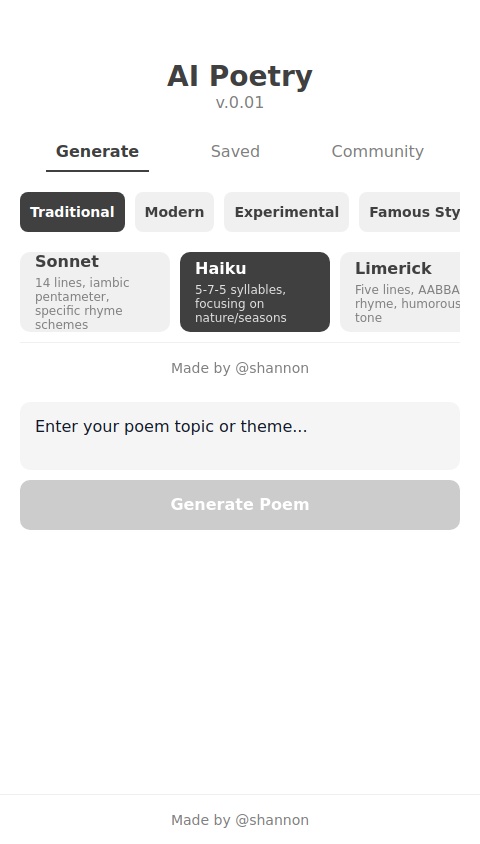 
AI Poetry