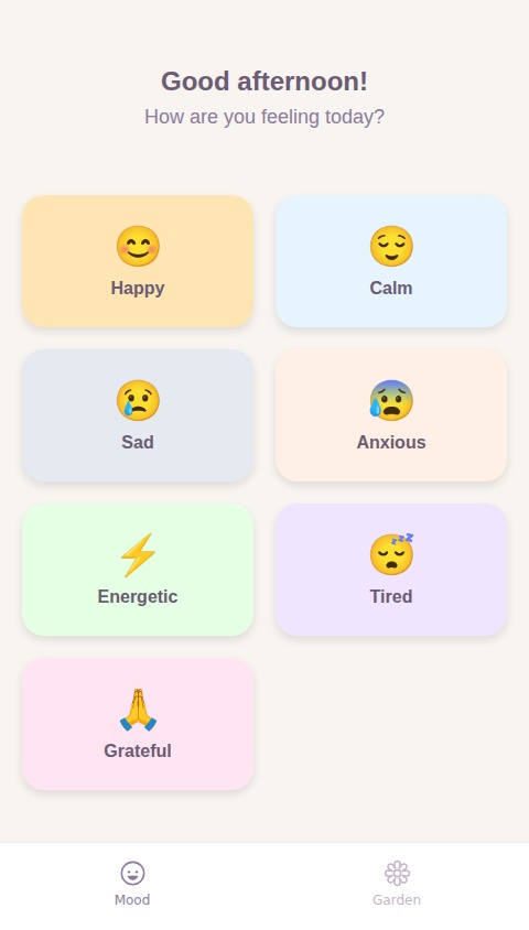 Mood garden flower game 