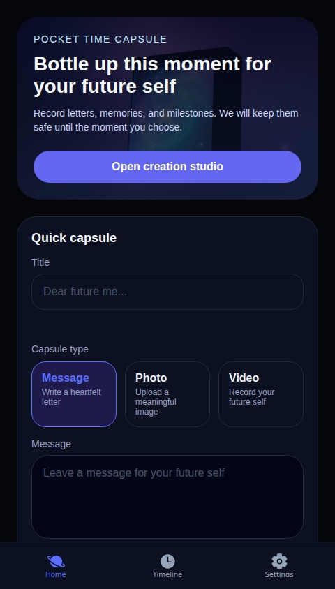Pocket Time Capsule