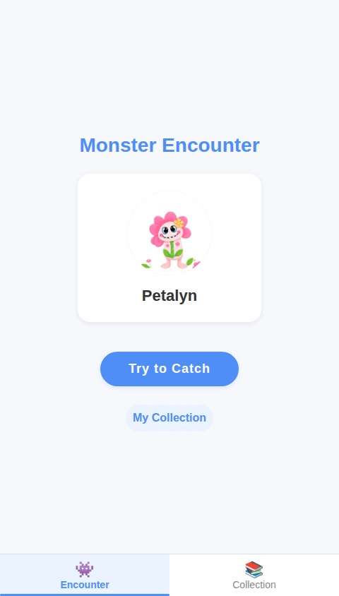 Simple Monster Catching Game