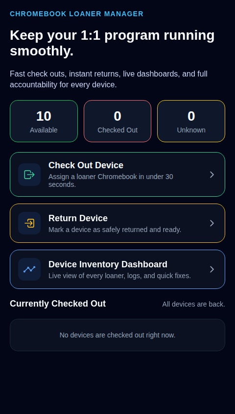 Chromebook Loaner Manager