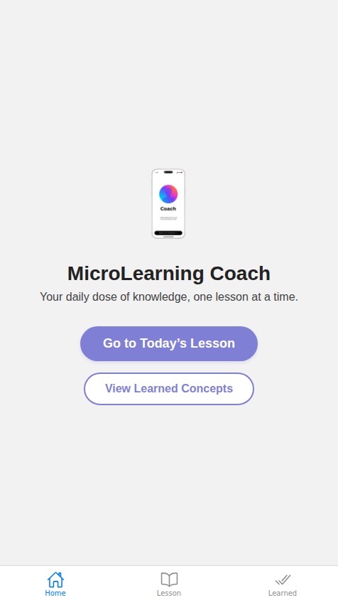 MicroLearn Coach