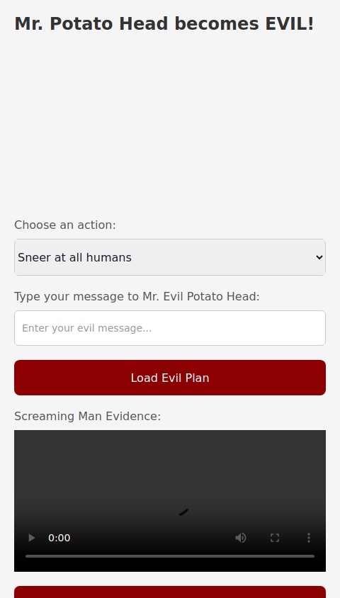 Mr. Potato Head becomes EVIL!