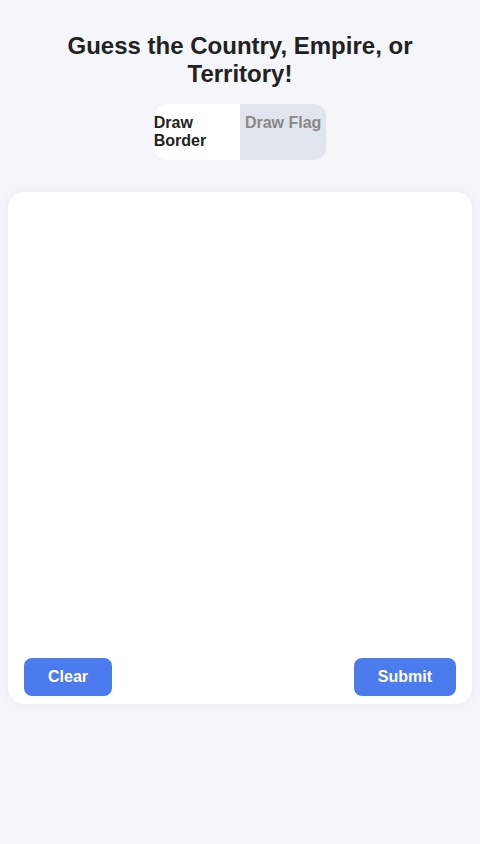 AI Guesses what Empire/territory/country and 8 more looks like from the border I draw or the flag I draw.