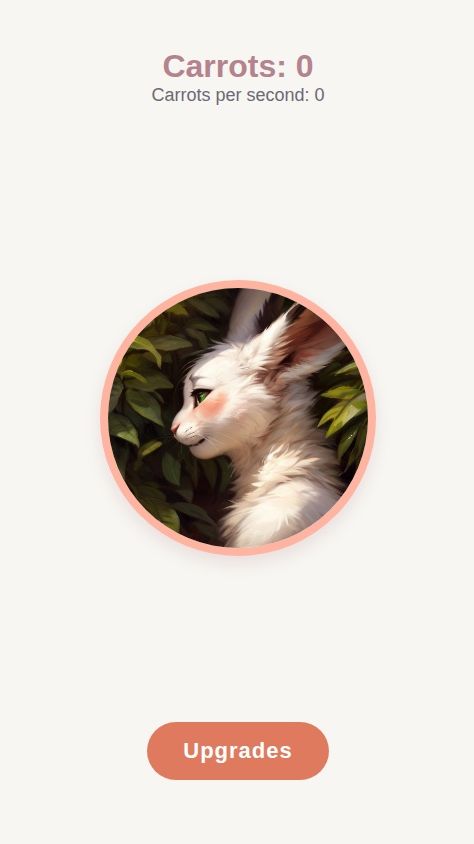 Build a native mobile app that is a simple "Furry Clicker" game. The app should be built for both iOS and Android.
The core functionality should include:
1. **Main Game Screen:**
* Display a prominent, centrally located, clickable image of a friendly, cartoon-style furry animal (e.g., a fox).
* Show the user's current score at the top of the screen. The currency should be called "Paws".
* Display the user's passive income rate, labeled as "Paws per second" (PPS).
2. **Clicking Mechanic:**
* When the user taps the central furry character image, their "Paws" score should increase by a set amount (e.g., 1 Paw per click initially).
3. **Upgrades System:**
* Create a simple menu or button that takes the user to an "Upgrades" screen.
* This screen should list available upgrades that the user can purchase with their "Paws".
* Include at least two types of upgrades:
* **"Power Clicks":** An upgrade that increases the number of "Paws" earned per tap. The cost of this upgrade should increase each time it is purchased.
* **"Helping Paws":** An upgrade that increases the passive "Paws per second" (PPS) generation. The cost of this upgrade should also increase with each purchase.
* The user should not be able to purchase an upgrade if they do not have enough "Paws".
4. **Data Persistence:**
* The game state (current "Paws" score, number of upgrades purchased, etc.) must be saved to the device's local storage.
* When the app is closed and re-opened, the user's progress must be restored. This includes calculating and adding the "Paws" that would have been generated passively while the app was closed.
5. **General Requirements:**
* The UI should be clean, simple, and intuitive, suitable for a casual game.
* The app should not require any user login or authentication.