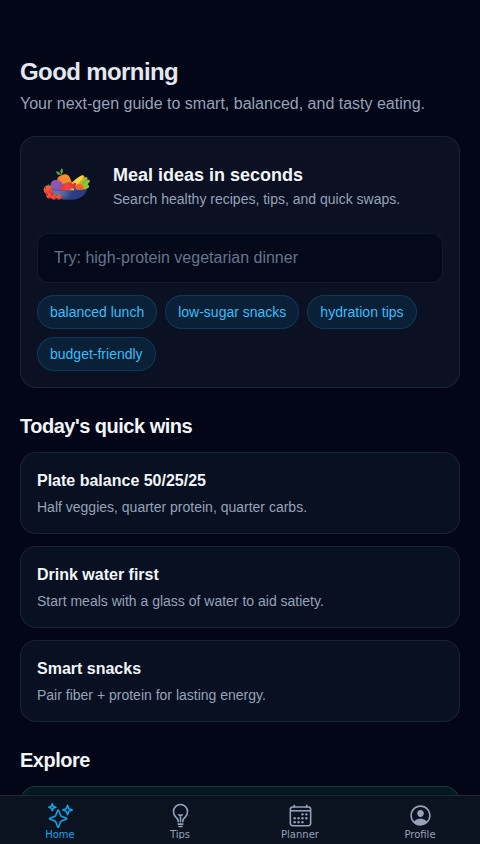 Eating tips app