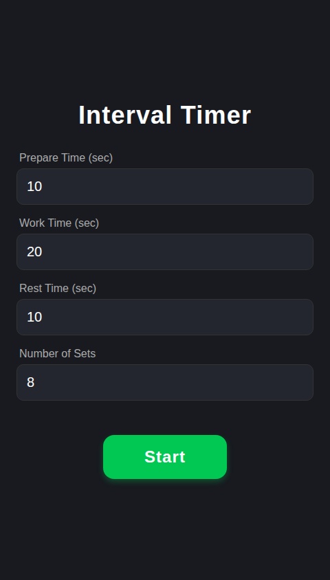 Training timer intervals
