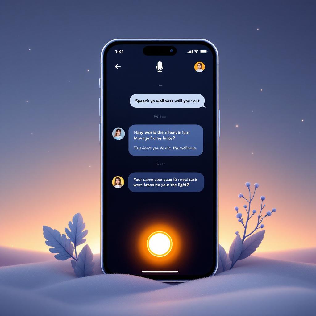 Build a native mobile app in React Native that functions as a conversational wellness assistant with a customizable personality. The primary interaction is voice-based dialogue.

The core features are:

1.  **Main Conversation Screen:**
    *   Design a user interface similar to a chat application to display a transcript of the conversation. Clearly differentiate between "User" and "Assistant" messages.
    *   When the app opens, the Assistant should begin with a spoken welcome message that reflects its current personality.

2.  **Voice Input Mechanism:**
    *   Include a large, press-and-hold microphone button for recording voice.
    *   Provide a clear visual indicator (e.g., an animation) while the app is listening.
    *   When the user releases the button, stop the recording for processing.

3.  **Conversation Flow:**
    *   The user's speech is transcribed and added to the conversation view.
    *   The AI's spoken response is played automatically and its transcript is added to the view.
    *   Crucially, the AI's response (tone, vocabulary, and style) must be shaped by the user's selected personality setting.

4.  **Personality Settings Screen:**
    *   Create a new screen, accessible from a settings icon on the main screen.
    *   On this screen, provide a list of selectable personalities for the assistant. Use a simple list or radio buttons for selection.
    *   Include at least three personality options:
        *   **Wise Sage:** Calm, insightful, and uses thoughtful language.
        *   **Cheerful Friend:** Enthusiastic, supportive, and uses positive, energetic language.
        *   **Calm Guide:** Gentle, soothing, and focuses on mindfulness and relaxation techniques.
    *   The user's choice should be saved locally on the device.

5.  **Technical Requirements:**
    *   The app must be built using React Native with functional components and hooks.
    *   Manage the conversation and personality state effectively. The selected personality must be included as a system instruction or context in every request sent to the conversational AI.
    *   Code should be clean and modular, separating UI, state management, and AI interaction logic.
