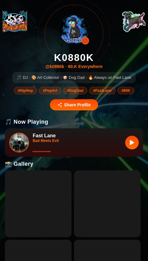 Vibrant Profile Wall