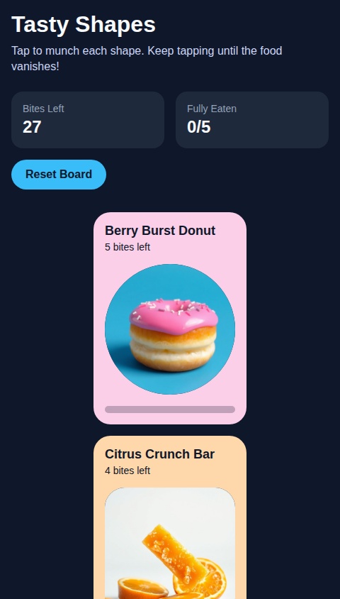 Shape Bites food eating game