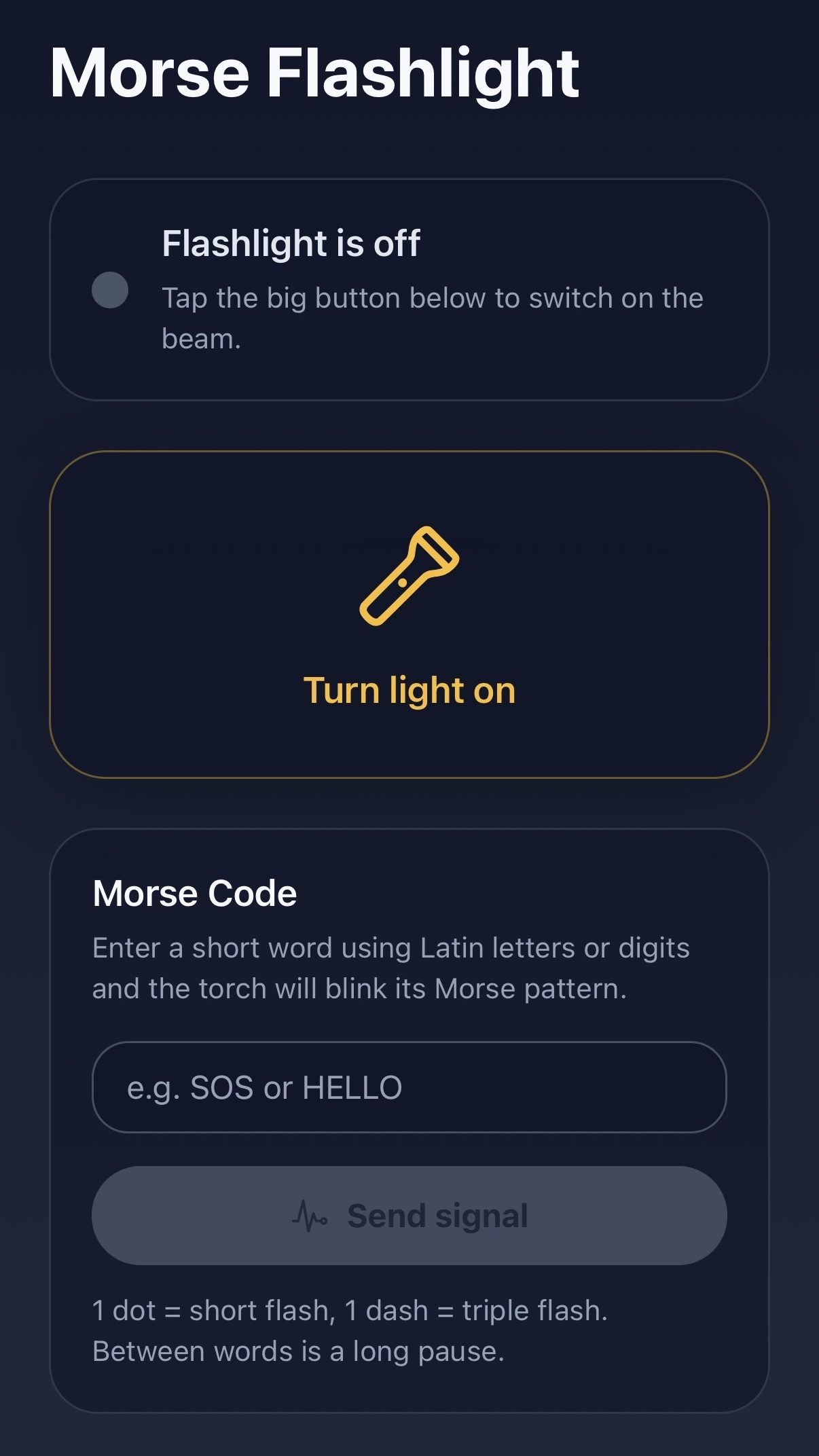 Morse Flashlight