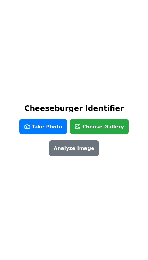 Create a website that determines whether the photo is a cheeseburger