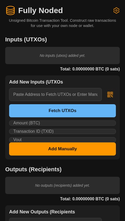 Bitcoin transaction generating tool