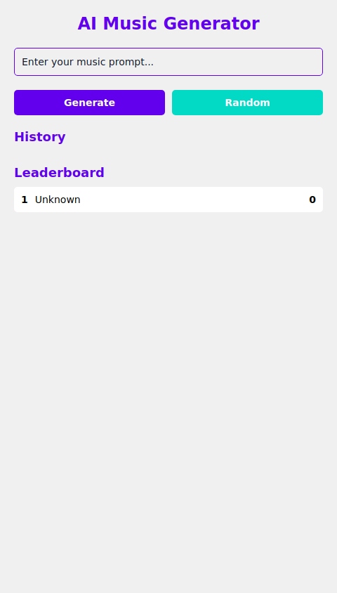 A music generator based on user prompt