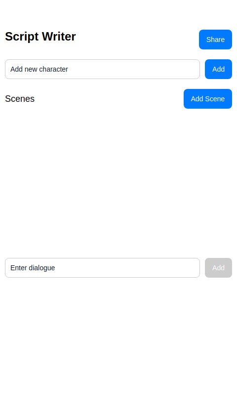 App for writing scripts 