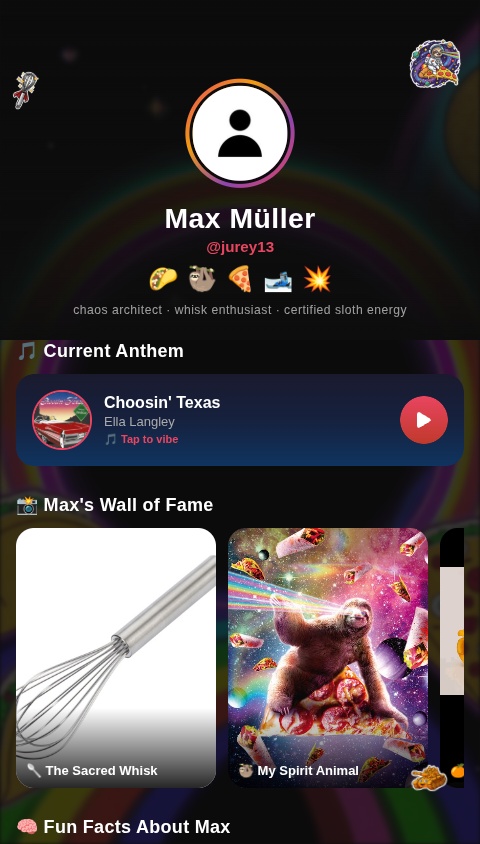 Interactive Social Bio
