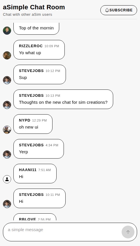 aSimple Chat Room