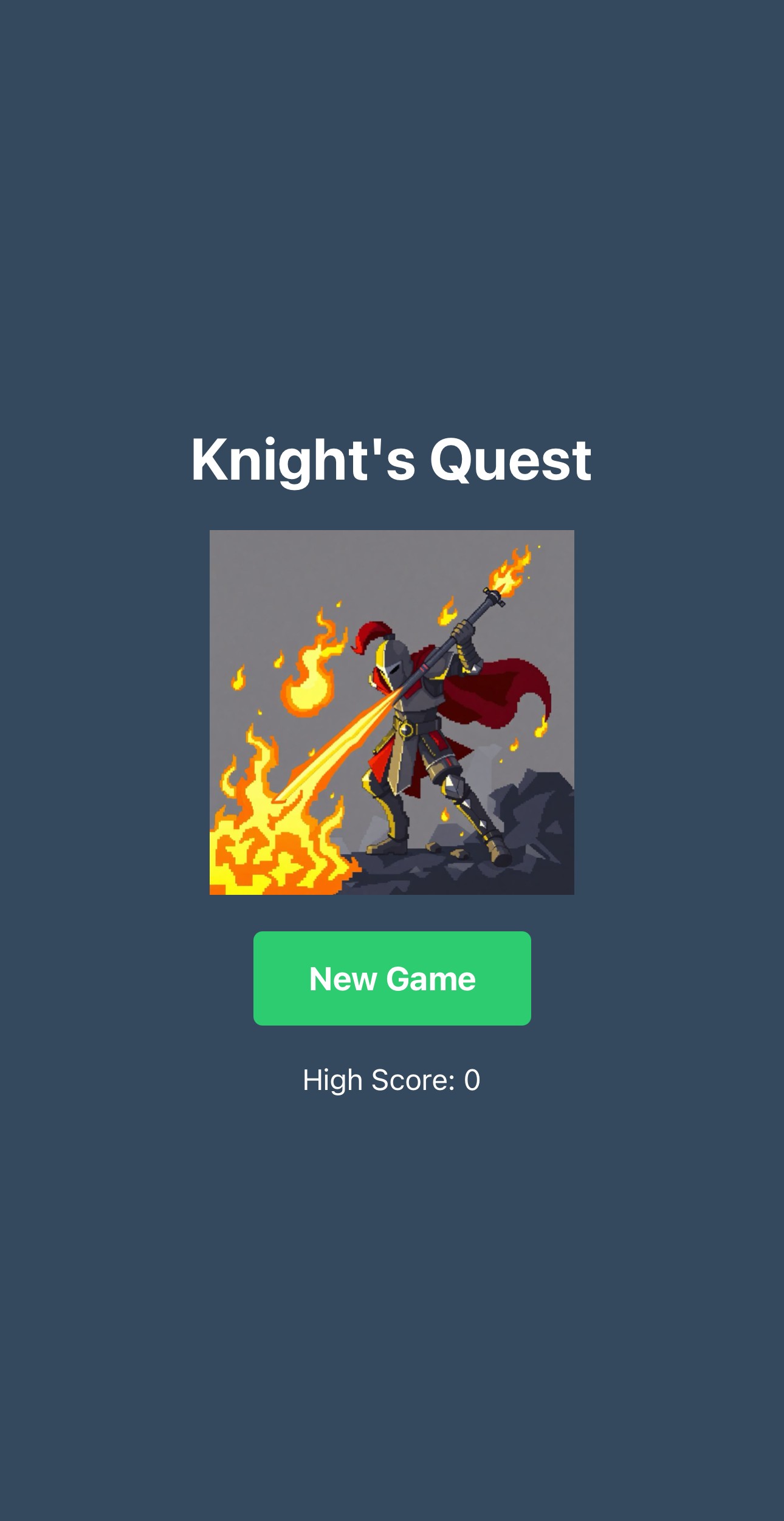 Make a turn based roguelike style game where you're a knight who needs to dodge little flame enemies and get to a goal. There are several rooms in each level, and getting to the end takes you to the next level. There is gold that gives points when you collect it. If you touch a fire enemy or they touch you, you die and turn into a pile of ash. You can then retry.