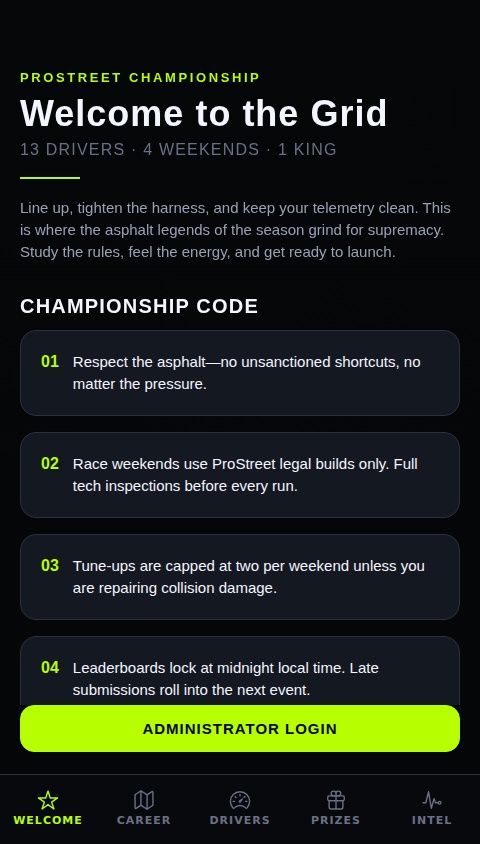 ProStreet Festival App