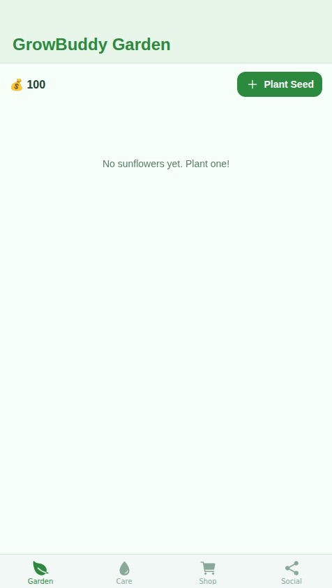 GrowBuddy – Sunflower Care Game