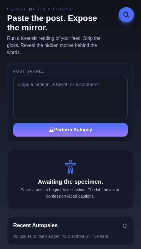 Social Media Autopsy