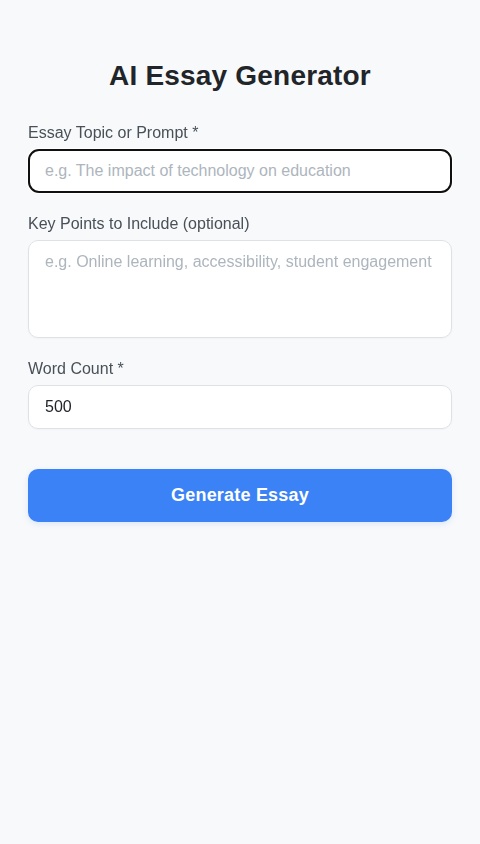 AI Essay Generator￼