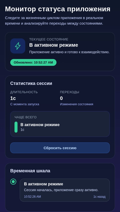 Мониторинг статуса