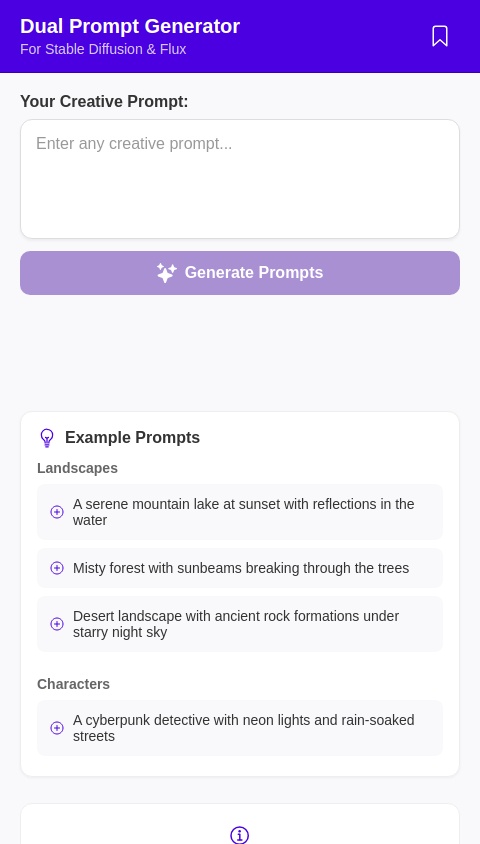 Dual Prompt Generator 