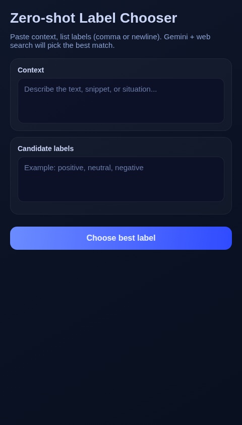 Context Label Selector
