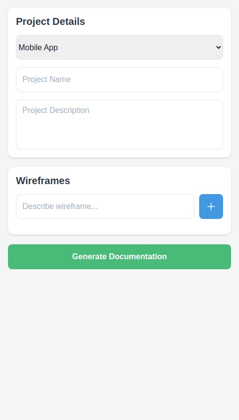 A documentation and wireframe creator for projects 