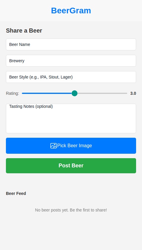 An app called BeerGram, a social network for beer enthusiasts to share and discover new beers