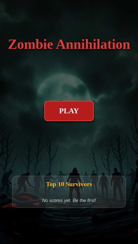 Make a third person 3D game with arrow controls and walking animations there are zombies that follow you if they touch you you die you have a shoot button when pressed a bullet is fired if it his the zombie it disappears there is a timer one second is one point it saves high scores