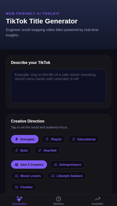 TikTok Title Forge
