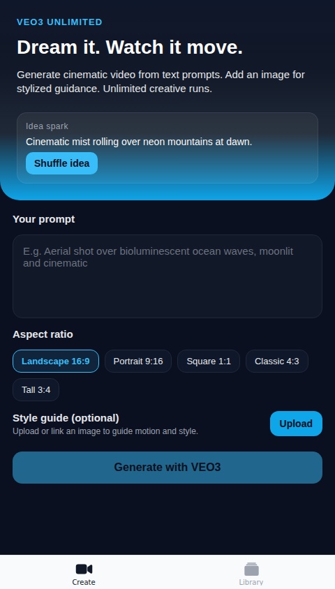 Vidéo generator veo3 unilimited