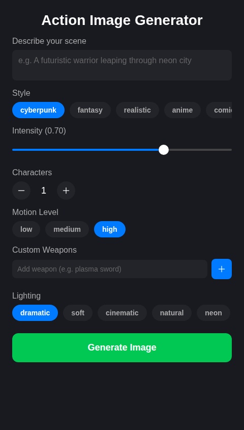 Action Image Generator